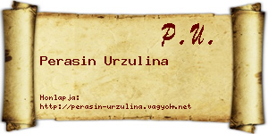 Perasin Urzulina névjegykártya
